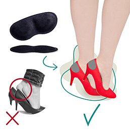 Nalepovací chrániče paty do obuvi, Soft protection, černé - Náhled