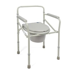 Skládací toaletní WC křeslo s nádobou - výškově nastavitelné