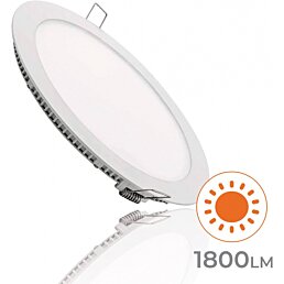 Kulatý zapuštěný LED světelný panel 23 x 23 cm, 20W - Náhled