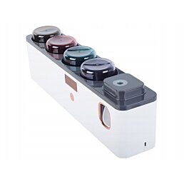 Organizér pohárů na kartáčky + držák na zubní kartáčky s dávkovačem pasty a UV sterilizátorem - Náhled