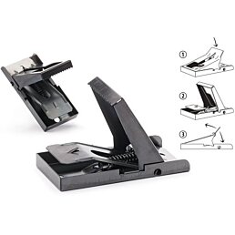 Otvárací kovový past na myši MO150, 82 x 42 mm, černý