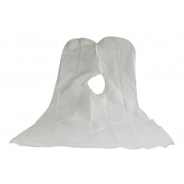 Pánský plášť na holení s přísavkami - bílý