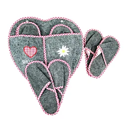 Sada hostinských pantoflí „SRDCE“ na zavěšení - Náhled