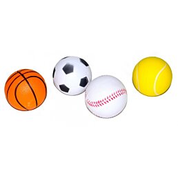 Pěnová míč s motivem oblíbeného sportu 6,3 cm - Náhled