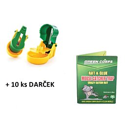 Plastová past na myši Mouse Trap, zelená, 1 ks