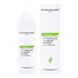Podopharm Podoflex krémová pěna na nohy s mikročásticemi stříbra a lastovičníkem - 125ml