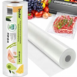 Potravinářská vakuová fólie do vakuové svářečky, 15 cm x 6 m