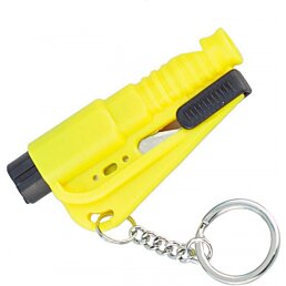 Klíčové kladivo na sklo s řezákem pásů a píšťalkou jako přívěsek na klíče 3v1, Bezpečnost automobilu