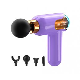 Přenosná masážní pistole s LED displejem LC-002, fialová