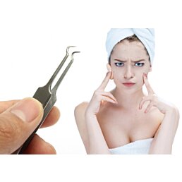 Pinzeta na čištění pórů, vytlačování a odstraňování akné, černých teček z pleti