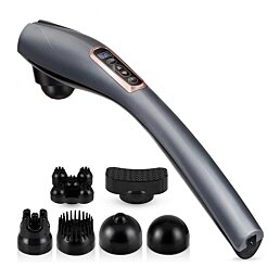 Ruční masážní přístroj se 6 vyměnitelnými nástavci