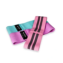 Sada cvičebních textilních expanderů Hip Bands, různý odpor - 3 ks - Náhled