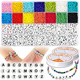 Magická sada korálků pro kreativní duše - 4 400 ks, 28 mm