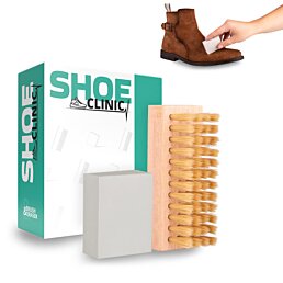 Sada na péči o semišovou a nubukovou obuv, kartáč, čistič gumy, ShoeClinic