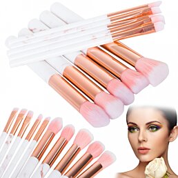 Sada profesionálních štětců na make-up 10 kusů, růžové