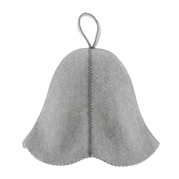 Saunová čepice z filcu šedá – univerzální ochrana do sauny - Náhled