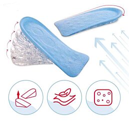 Silikonové podpätky na zvýšení výšky postavy o 4 cm - 5 prvků, nastavitelné