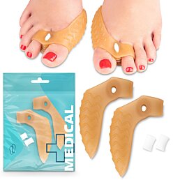 Silikonový oddělovač prstů na hallux valgus s klinem, 1 pár
