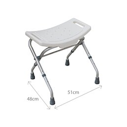 Skládací sprchová stolička - 50 cm, hliníková - Náhled