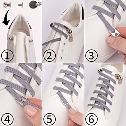 Šňůrky bez vázání s ozdobným kroužkem - Náhled