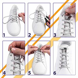 Šňůrky bez vázání s magnetickou duhovou přezkou - Náhled