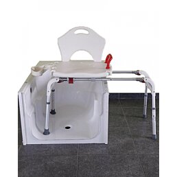 Přenosná lavice do vany, posuvná stolička pro seniory, sedadlo do vany do 130 kg - Náhled