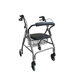 Čtyřkolové chodítko Denver Premium RF-615, nosnost 136 kg, šedé - Náhled