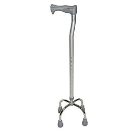 Čtyřstopá hůl s ergonomickou rukojetí RF-400, nastavitelná, stříbrná