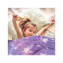 Světlá měkká deka fialová, 150 x 180 cm - Náhled