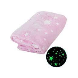 Světlá televizní deka, 200 x 150 cm, růžová - Náhled