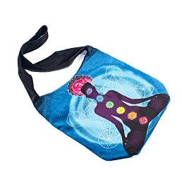 Textilní taška na zip s vnitřní kapsou - Jogín 7 čaker, 36 x 51 x 14 cm - Náhled