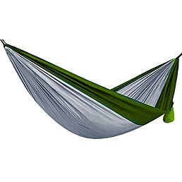 Turistická houpací síť Santiago, 260 x 140 cm, zelenošedá - Náhled