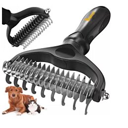 Univerzální kartáč - hřeben pro psy a kočky, černý