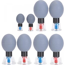 Vakuové akupresurní baňky s magnety na baňkování, 8 ks