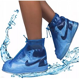 Voděodolné návleky do deště - modré, velikost XXL, krátké