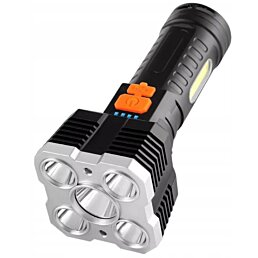 Multifunkční baterka do domácnosti a outdoor, 1200 lm 5 LED - Náhled