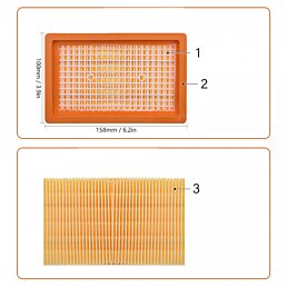 Sada náhradních sáčků do vysavače KARCHER 10ks + HEPA filtr WDK-SE6 - Náhled