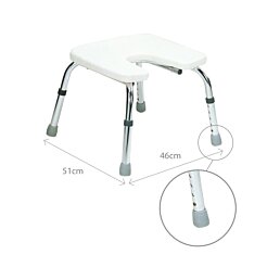 Výškou nastavitelná židle do sprchy ve tvaru U, 35-45 cm - Náhled