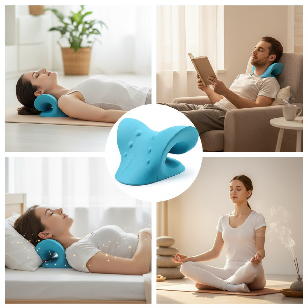 Detail ergonomického tvaru trakčního polštáře Restcloud