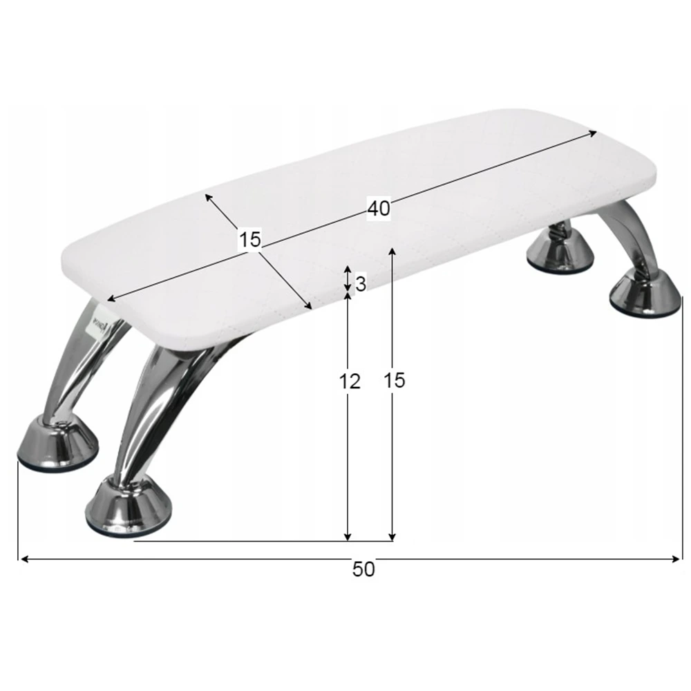 Manikúrní opěrka ruky – pohled z boku