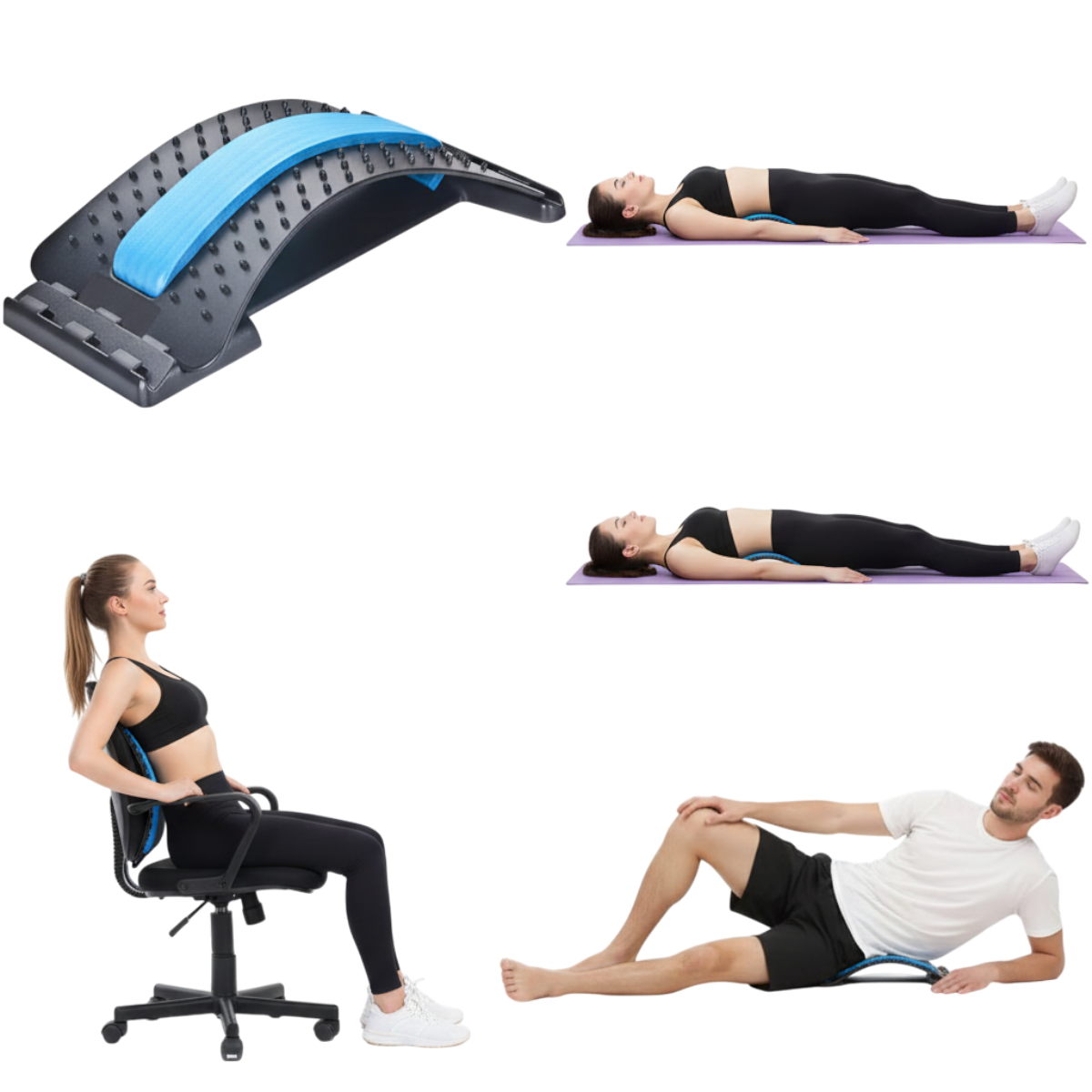 Masážní strečinkový mostík na záda – detail konstrukce