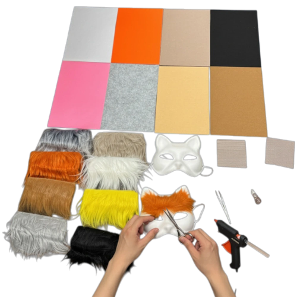 Hotové kočičí masky – výsledek tvoření