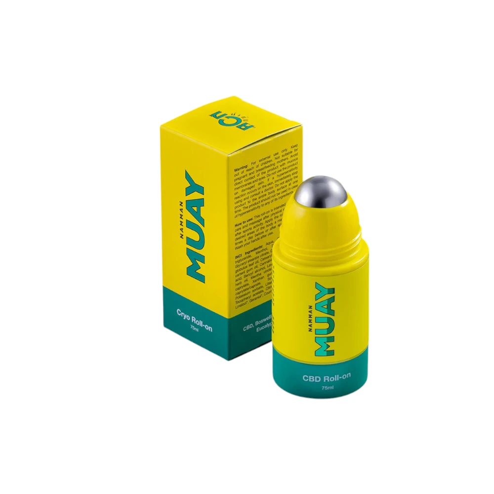 MUAY Cryo Roll-On – detail aplikace na svaly