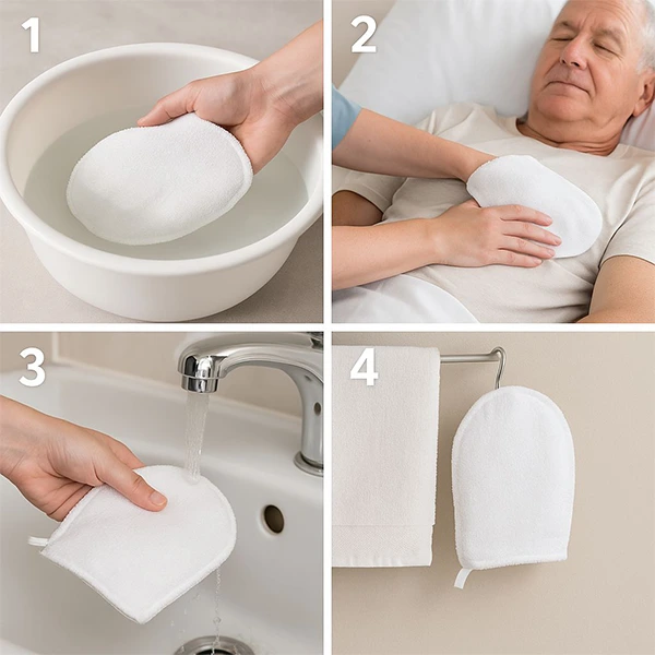 Detail materiálu nepromokavé umývací rukavice TIMAGO