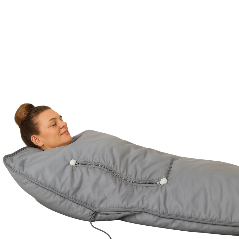 Infračervená sauna deka na tvarování postavy – pohled zhora