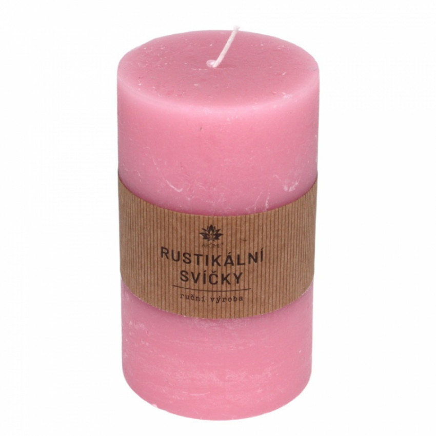 ARÔME rustikální svíčka 7x12 cm – rustikální povrch v různých barvách